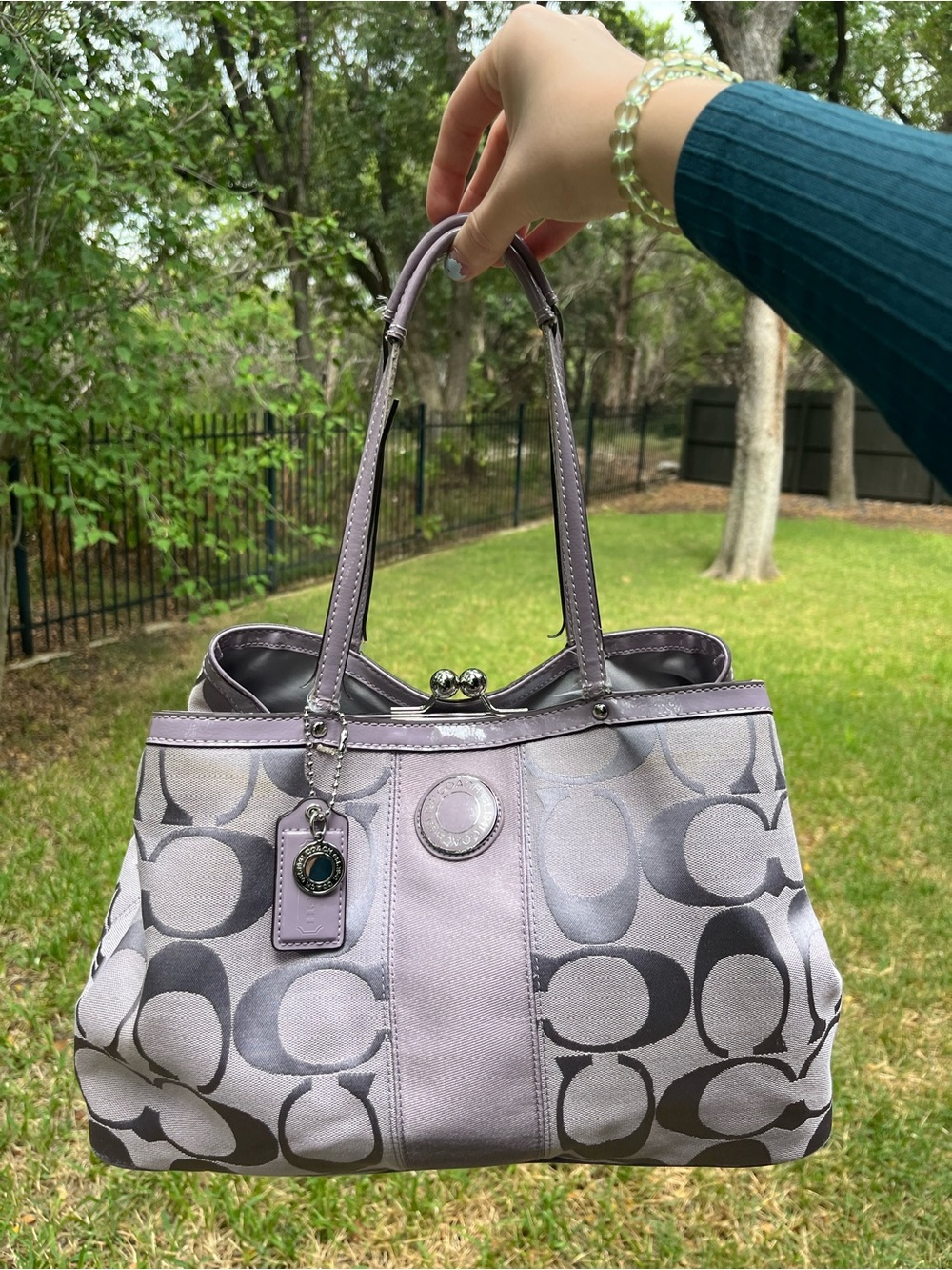 Vintage Coach Kisslock Bag in Lilac